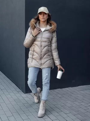Dámska bunda DSTREET WINTERCHIC ty4438 KARAMEL