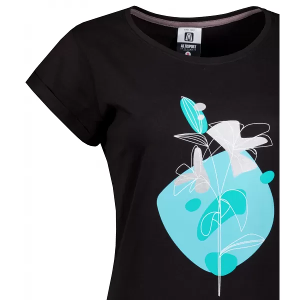  Dámske rozšírené T -shirt/Dress ALTISPORT Alw187178 Black -Blue 