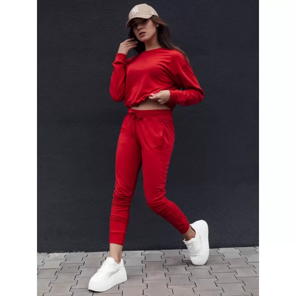 Dámske tepláky DSTREET RELAX MODE ČERVENÁ 