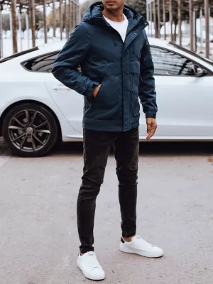Pánska bunda DSTREET MODRÁ
