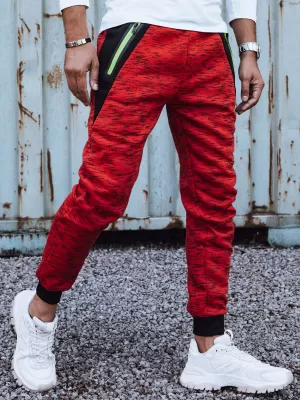 Pánske tepláky DSTREET ux4442 ČERVENÁ