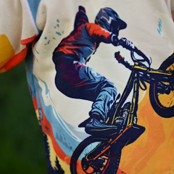  Detská fleece mikina WAMU MOUNTAIN BIKE zelená 