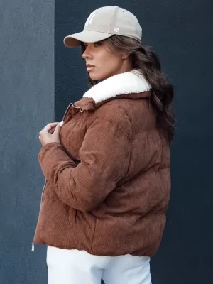Dámska zimná bunda DSTREET TRENDYGLAM TY4360 KARAMEL
