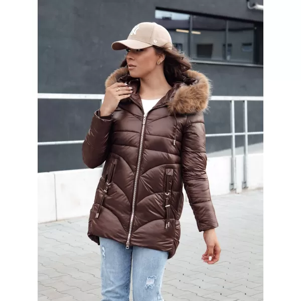  Dámska bunda DSTREET WINTERCHIC ty4458 KARAMEL 