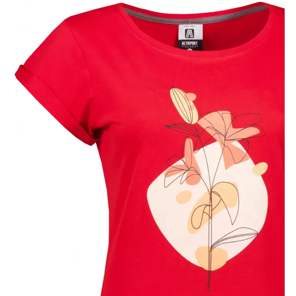  Dámske rozšírené T -shirt/šaty ALTISPORT alw187178 červené 