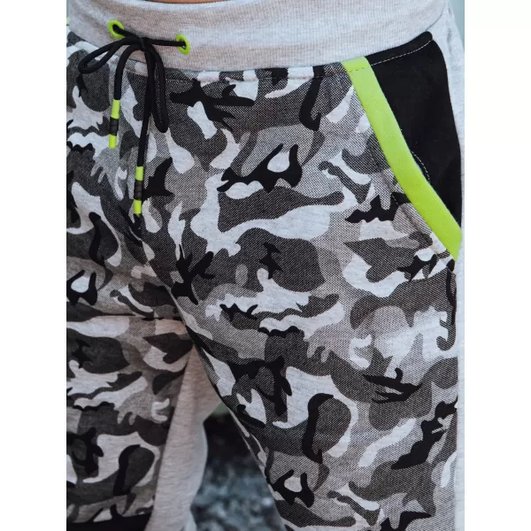 Pánske tepláky DSTREET SVETLO ŠEDÁ CAMO 