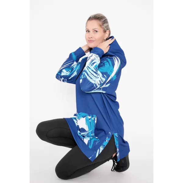  Dámska funkčná predĺžená mikina premium ALTISPORT VOJ/ALW039MI03 navy 