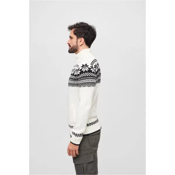  Pánska mikina BRANDIT CARDIGAN NORWEGER BD5030 WHITE 