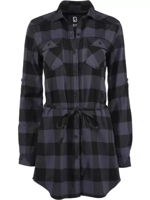 Dámska košeľa Brandit BD44006 Čierna/šedá