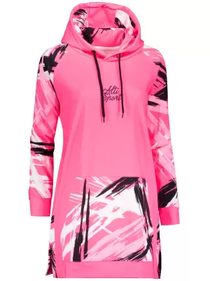 Dámska funkčná predĺžená mikina premium ALTISPORT VOJ/ALW039MI03 FLUO PINK