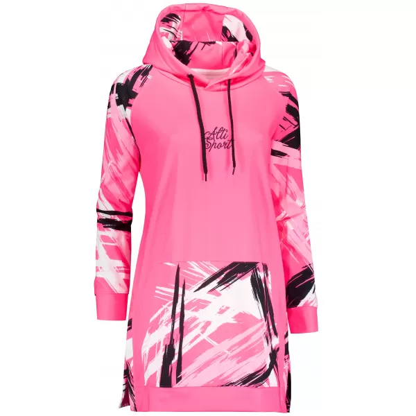  Dámska funkčná predĺžená mikina premium ALTISPORT VOJ/ALW039MI03 FLUO PINK 