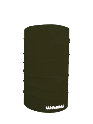 Detská športová multifunčná šatka WAMU MASKÁČ-KAHKI TMAVÁ KHAKI