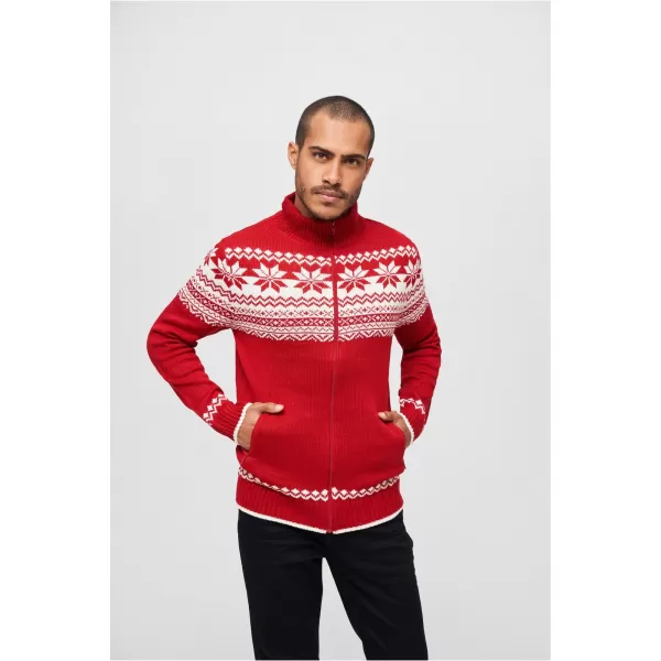  Pánska mikina Brandit Cardigan Norweger BD5030 červená 