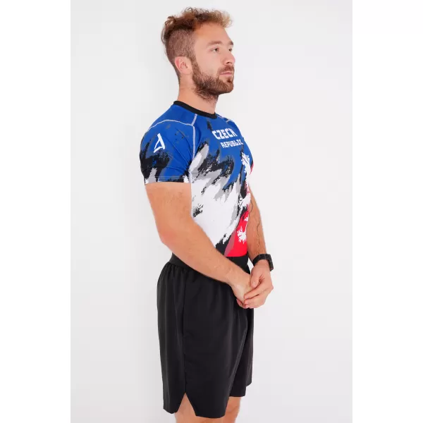  Pánske funkčné kompresné tričko s krátkym rukávom premium ALTISPORT VOJ/ALM036TR04 ŠMÚHY 