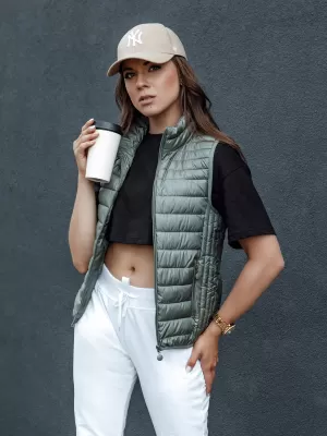 Dámska vesta DSTREET STYLISHZ TY4448 ZELENÁ