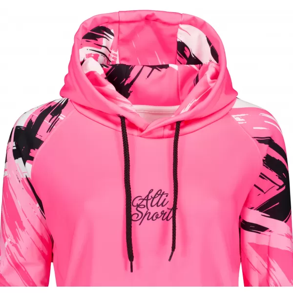  Dámska funkčná predĺžená mikina premium ALTISPORT VOJ/ALW039MI03 FLUO PINK 