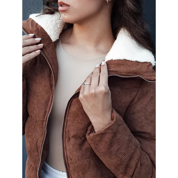  Dámska zimná bunda DSTREET TRENDYGLAM TY4360 KARAMEL 