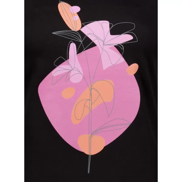  Dámske tričko ALTISPORT ALW187122 ČIERNA RUŽOVÁ 