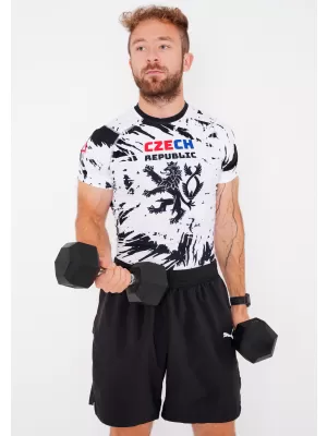 Pánske funkčné kompresné tričko s krátkym rukávom premium ALTISPORT VOJ/ALM036TR04 ABSTRAKCIA