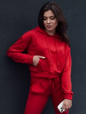 Dámska mikina DSTREET TRENDHOOD ČERVENÁ
