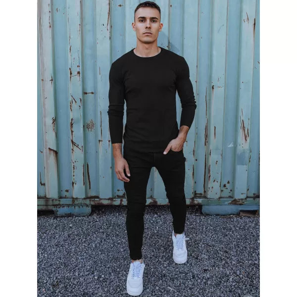  Pánsky sveter DSTREET wx2226 ČIERNA 