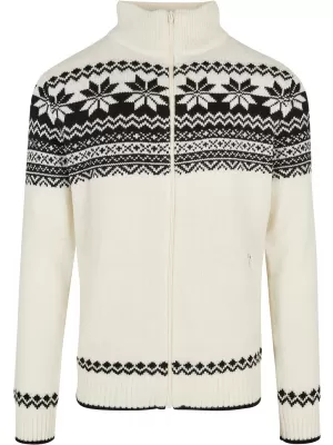 Pánska mikina BRANDIT CARDIGAN NORWEGER BD5030 WHITE