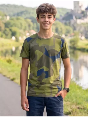 Detské tričko BRANDIT T BD6017 SWEDISH CAMO