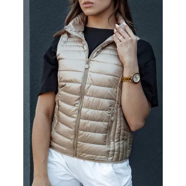  Dámska vesta DSTREET STYLISHZ TY4439 KARAMEL 
