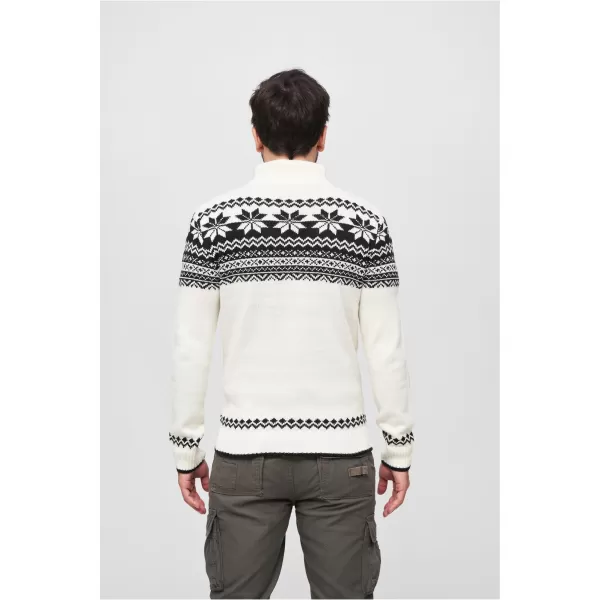  Pánska mikina BRANDIT CARDIGAN NORWEGER BD5030 WHITE 