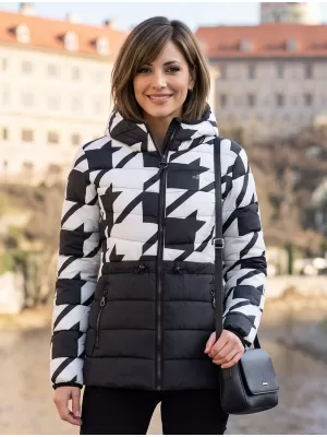 Dámska bunda ALTISPORT DARCIA ČIERNA/BIELA