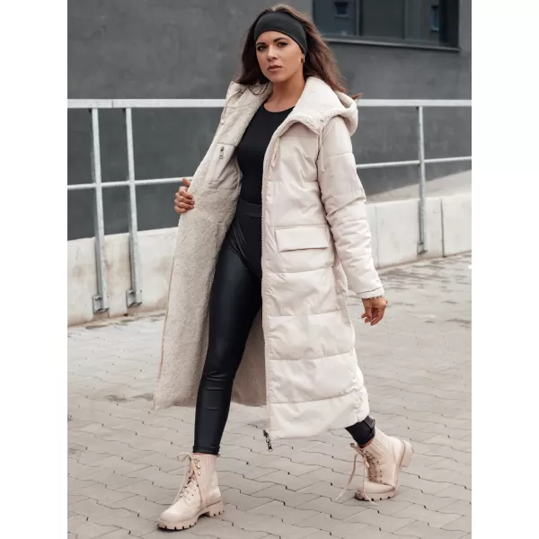  Dámsky zimný kabát DSTREET GLAMPUFF BÉŽOVÁ 