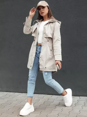 Dámska bunda DSTREET FASHLOVE TY4393 SVETLO ŠEDÁ
