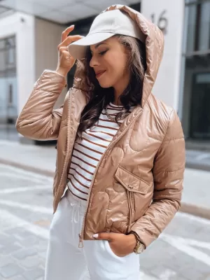 Dámska bunda dstreet lilywool Ty3714 zlato