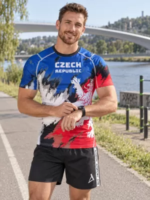Pánske funkčné kompresné tričko s krátkym rukávom premium ALTISPORT VOJ/ALM036TR04 ŠMÚHY