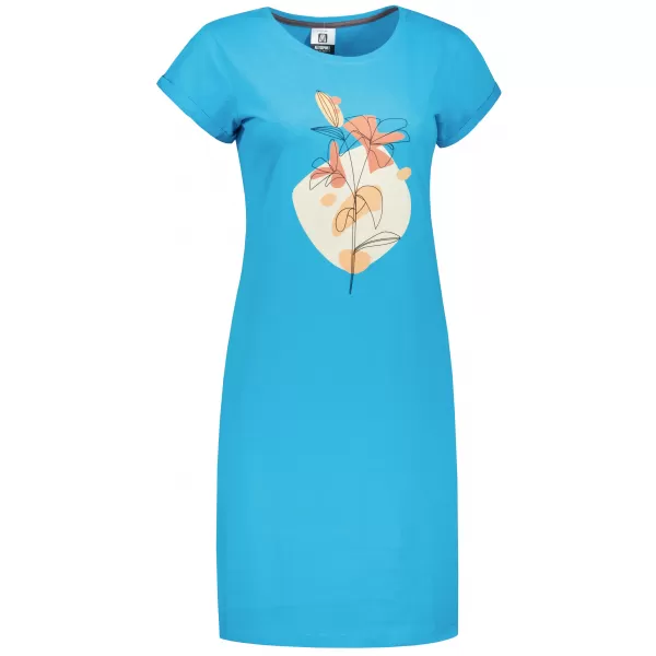  Dámske rozšírené T -shirt/Šaty ALTISPORT alw187178 tyrkysová 