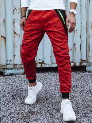 Pánske tepláky DSTREET ux4442 ČERVENÁ