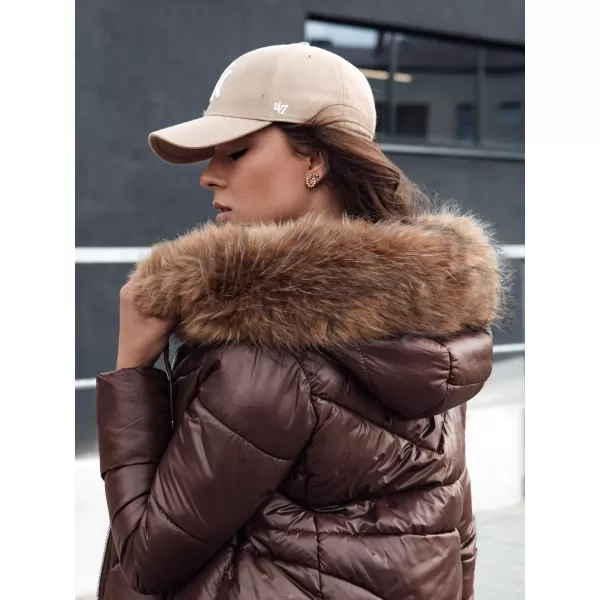  Dámska bunda DSTREET WINTERCHIC ty4458 KARAMEL 