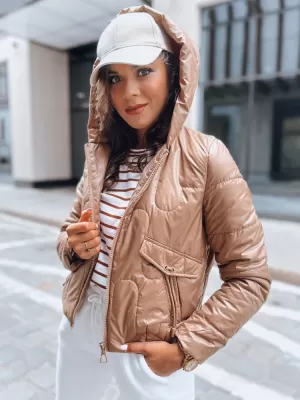 Dámska bunda dstreet lilywool Ty3714 zlato