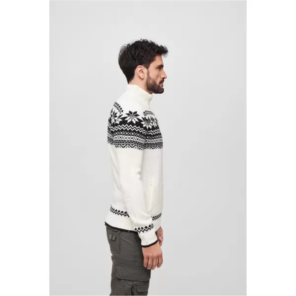  Pánska mikina BRANDIT CARDIGAN NORWEGER BD5030 WHITE 