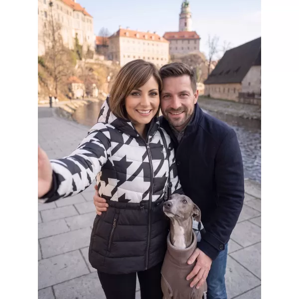  Dámska bunda ALTISPORT DARCIA ČIERNA/BIELA 