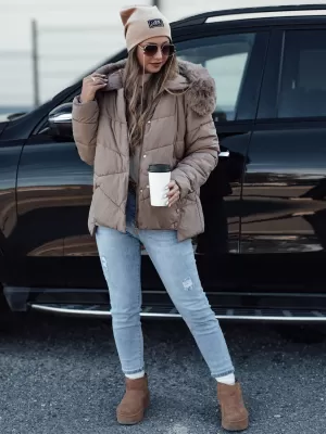 Dámska zimná bunda DSTREET FIXMIX TY4674 BÉŽOVÁ
