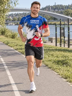 Pánske funkčné kompresné tričko s krátkym rukávom premium ALTISPORT VOJ/ALM036TR04 ŠMÚHY