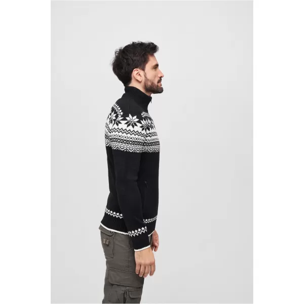  Pánska mikina brandit Cardigan Norweger BD5030 BLACK 