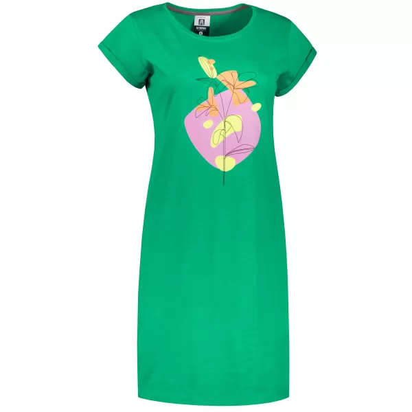  Dámske rozšírené T -shirt/šaty ALTISPORT alw187178 stredne zelené 