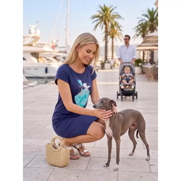  Rozšírené t -shirt/šaty ALTISPORT alw187178 Midnight BLUE 