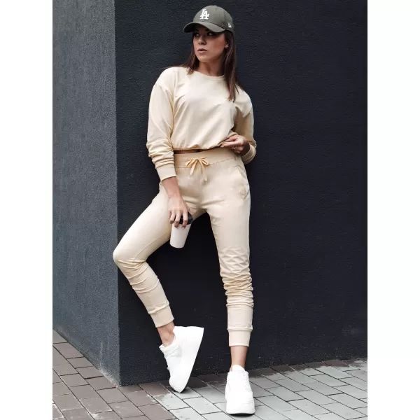  Dámska mikina DSTREET CASUALVIBE BÉŽOVÁ 