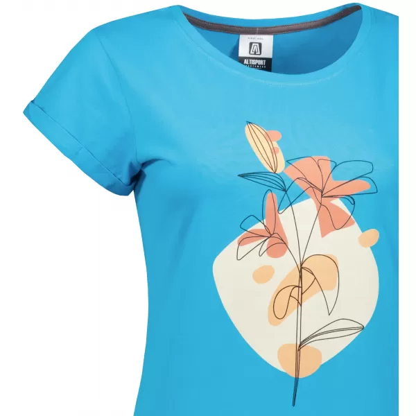  Dámske rozšírené T -shirt/Šaty ALTISPORT alw187178 tyrkysová 