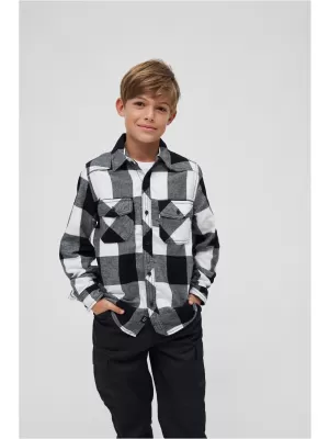 Detská košeľa BRANDIT BD6016 WHITE/BLACK