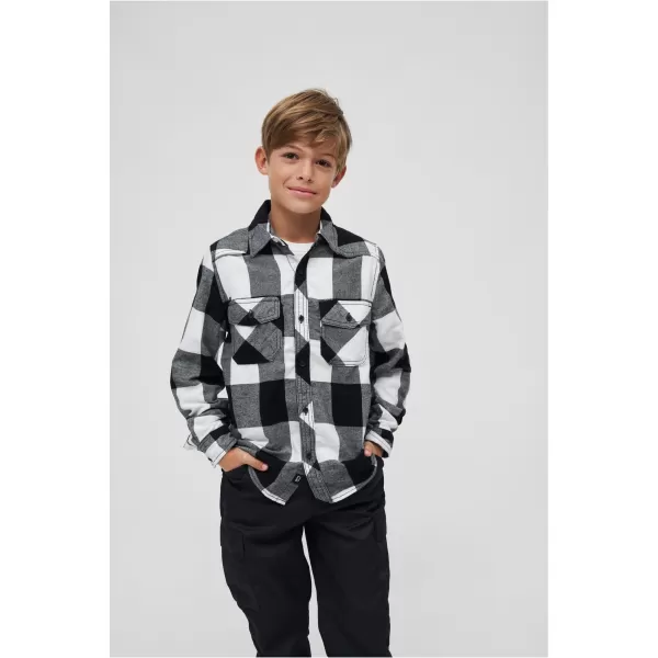  Detská košeľa BRANDIT BD6016 WHITE/BLACK 