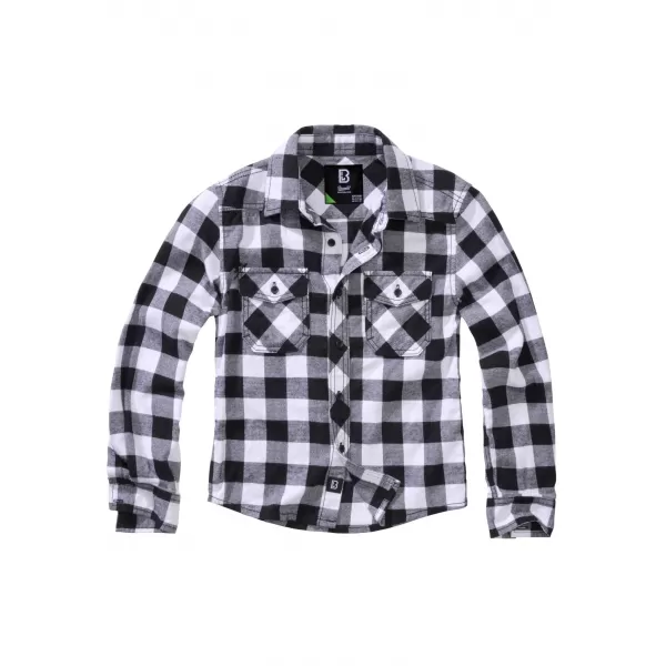  Detská košeľa BRANDIT BD6016 WHITE/BLACK 